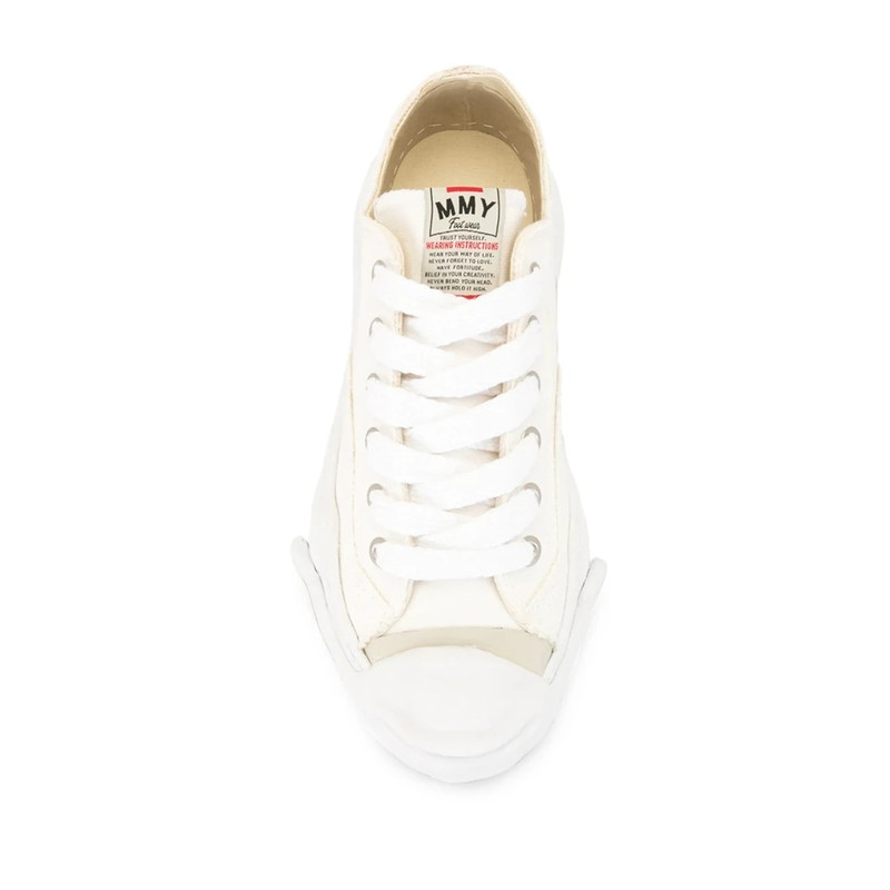 Maison MIHARAYASUHIRO WHITE COTTON SNEAKER WITH WAVY SOLE outlook