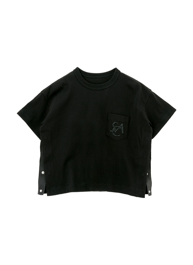 sacai Emblem Cotton Jersey T-Shirt outlook