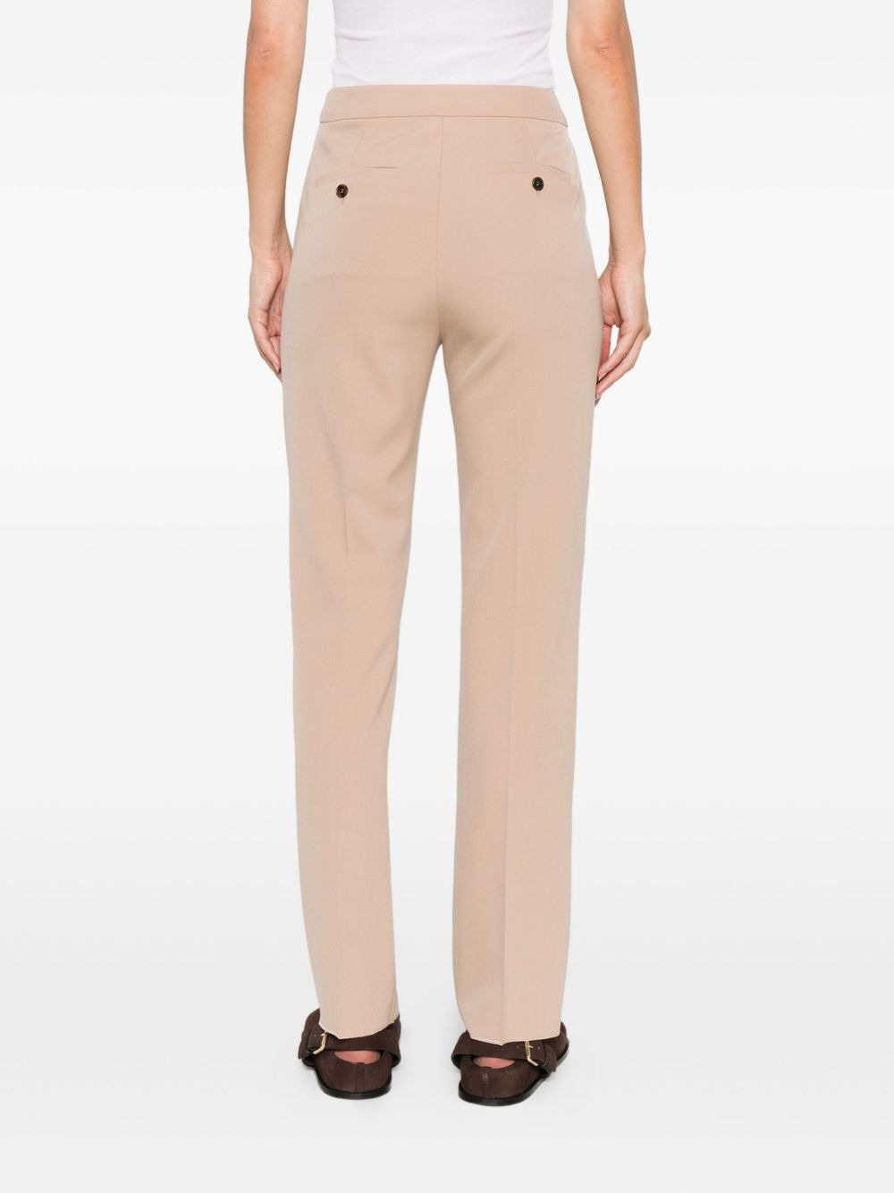 pocket unfinished-hem trousers - 4