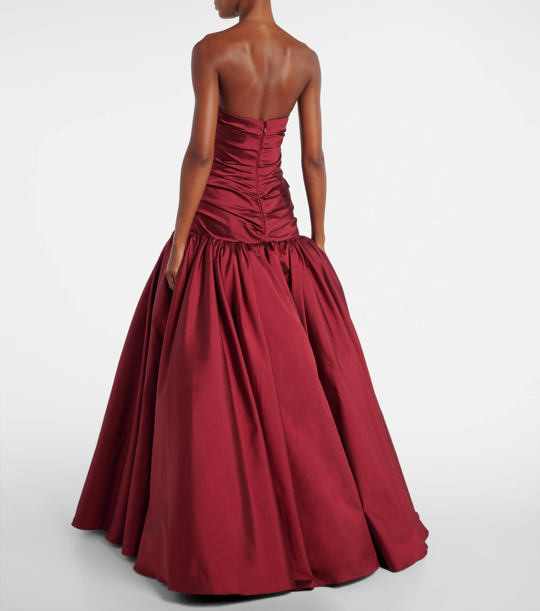 Draped off-shoulder corset gown - 3