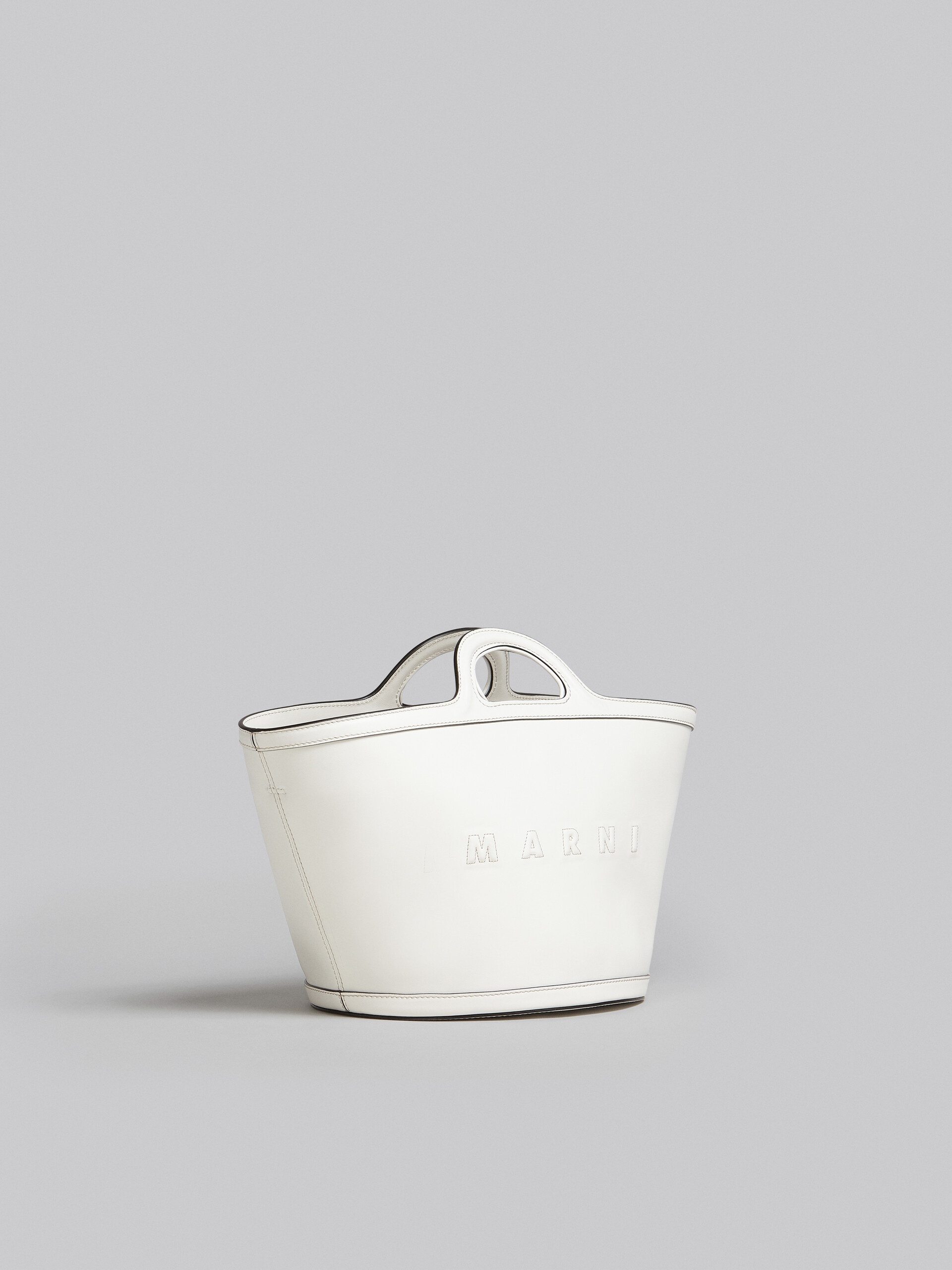 TROPICALIA SMALL BAG IN WHITE LEATHER - 6