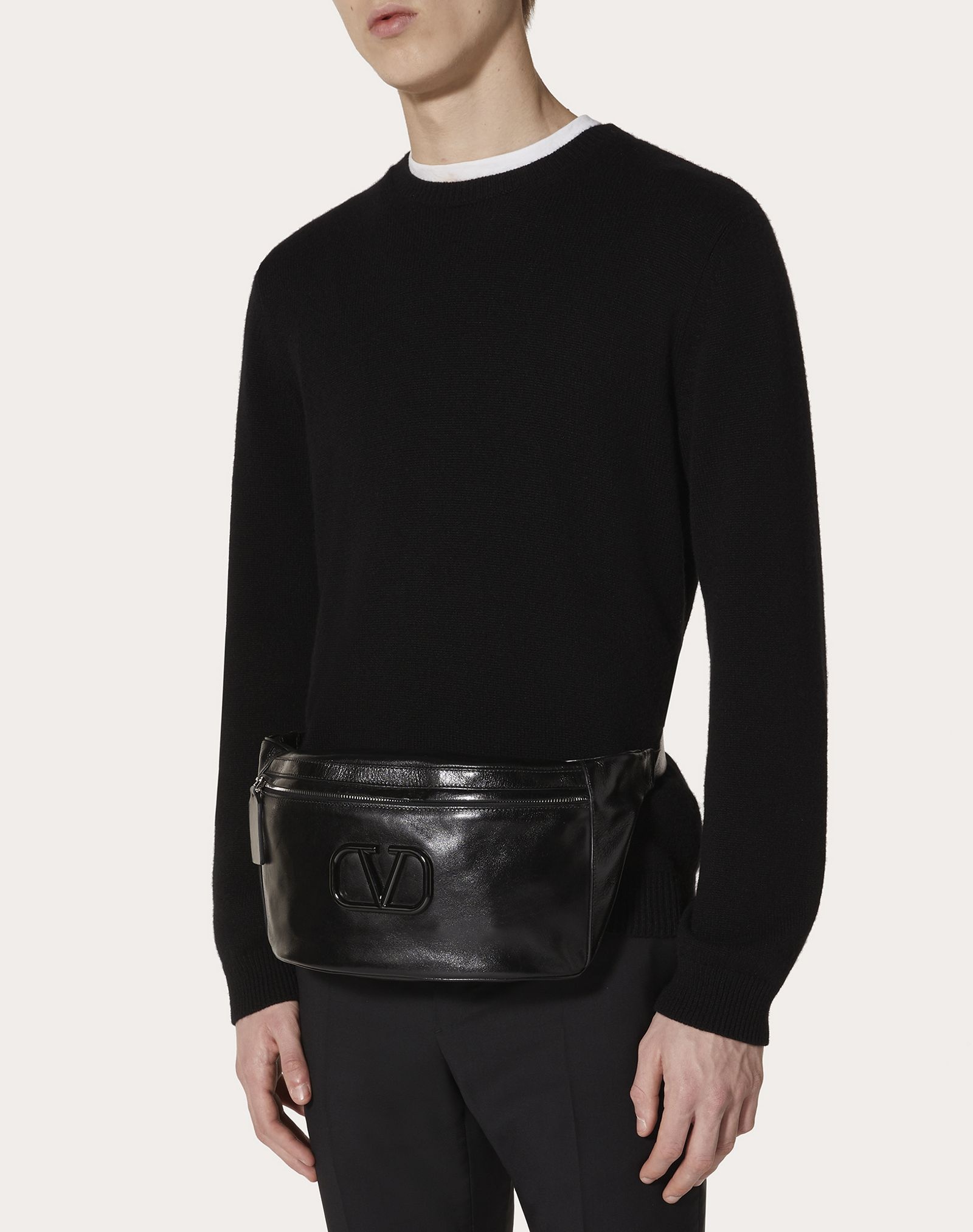 VLogo Signature Leather Belt Bag - 6