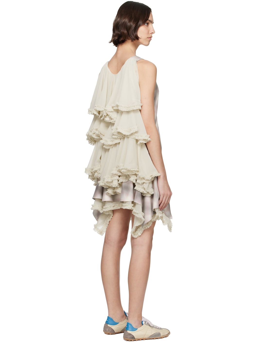 Purple & Off-White Phlox Minidress - 3