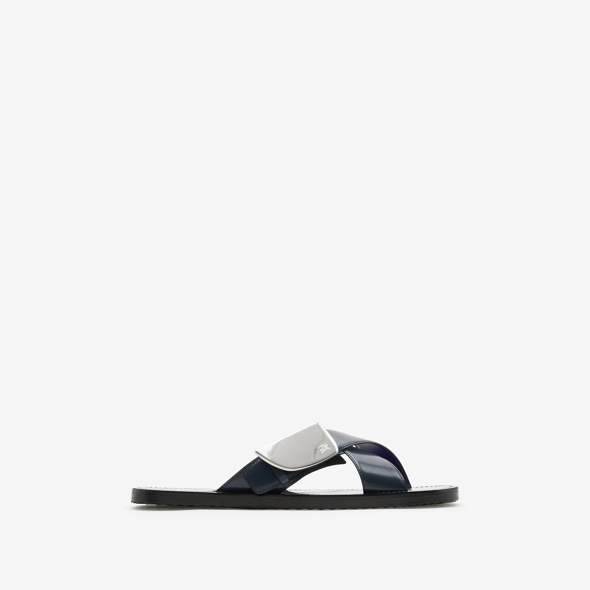Burberry Leather Strip Shield Slides | REVERSIBLE