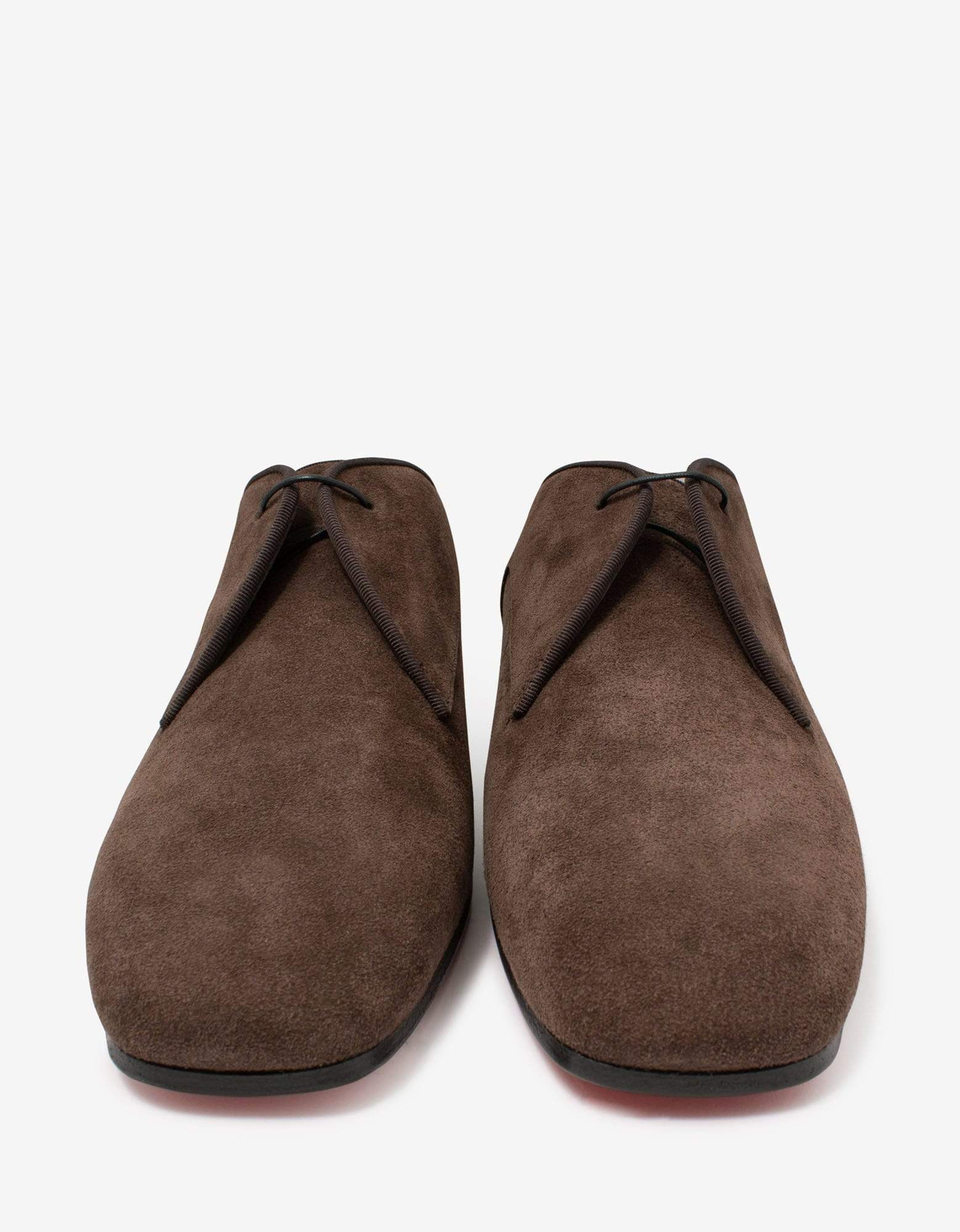 Christian Louboutin Carderby Brown Suede Leather Shoes - 5