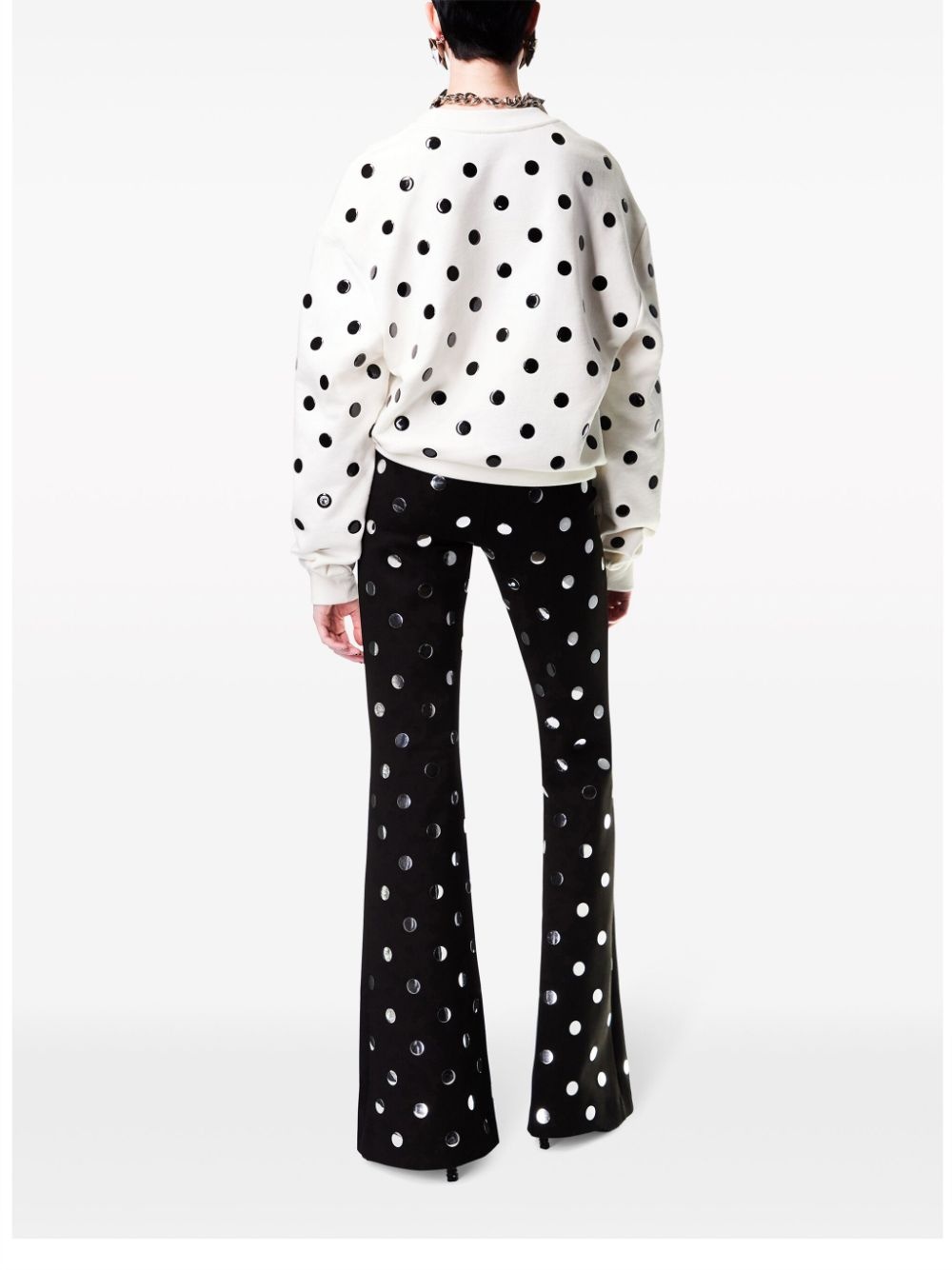 polka-dot cotton sweatshirt - 5