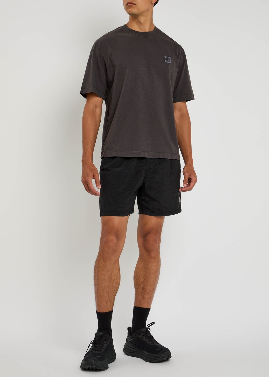 Stone Island Logo Cotton T-shirt - 4