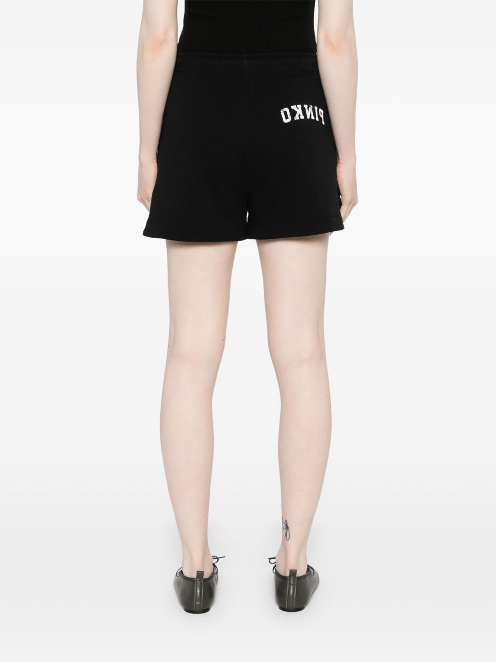 logo-print track shorts - 4