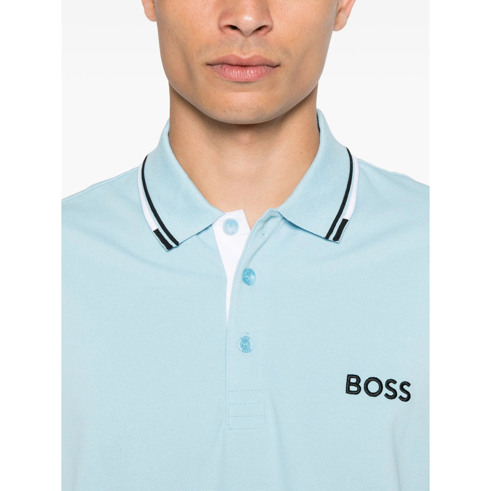 Boss Blue Polo Shirts Men - 3