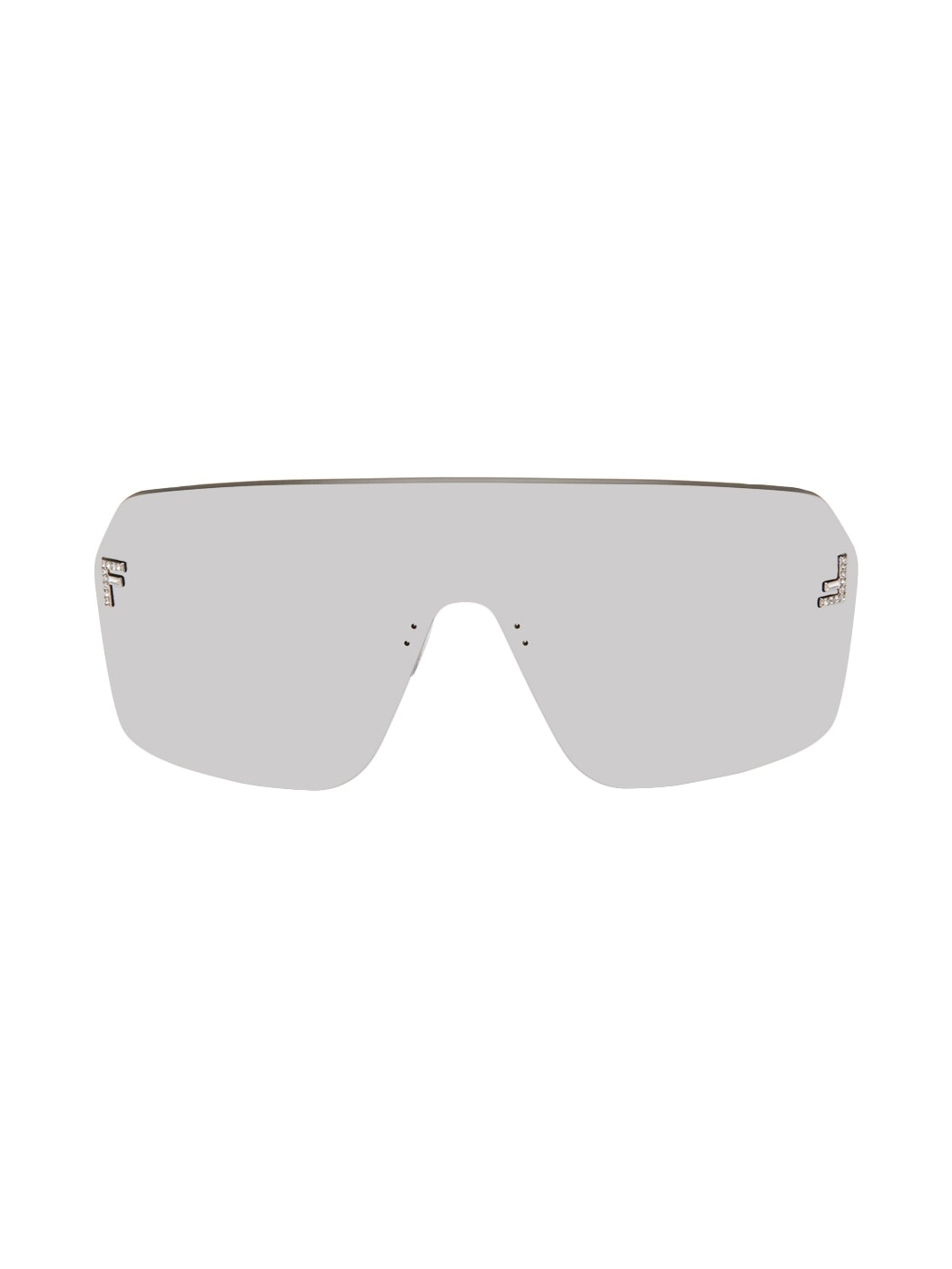 Gunmetal & Silver Fendi First Crystal Sunglasses - 1