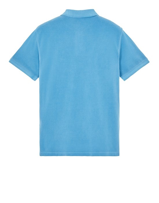 22S67 COTTON PIQUÉ_GARMENT DYED + PIGMENT DYE PASTEL BLUE - 2