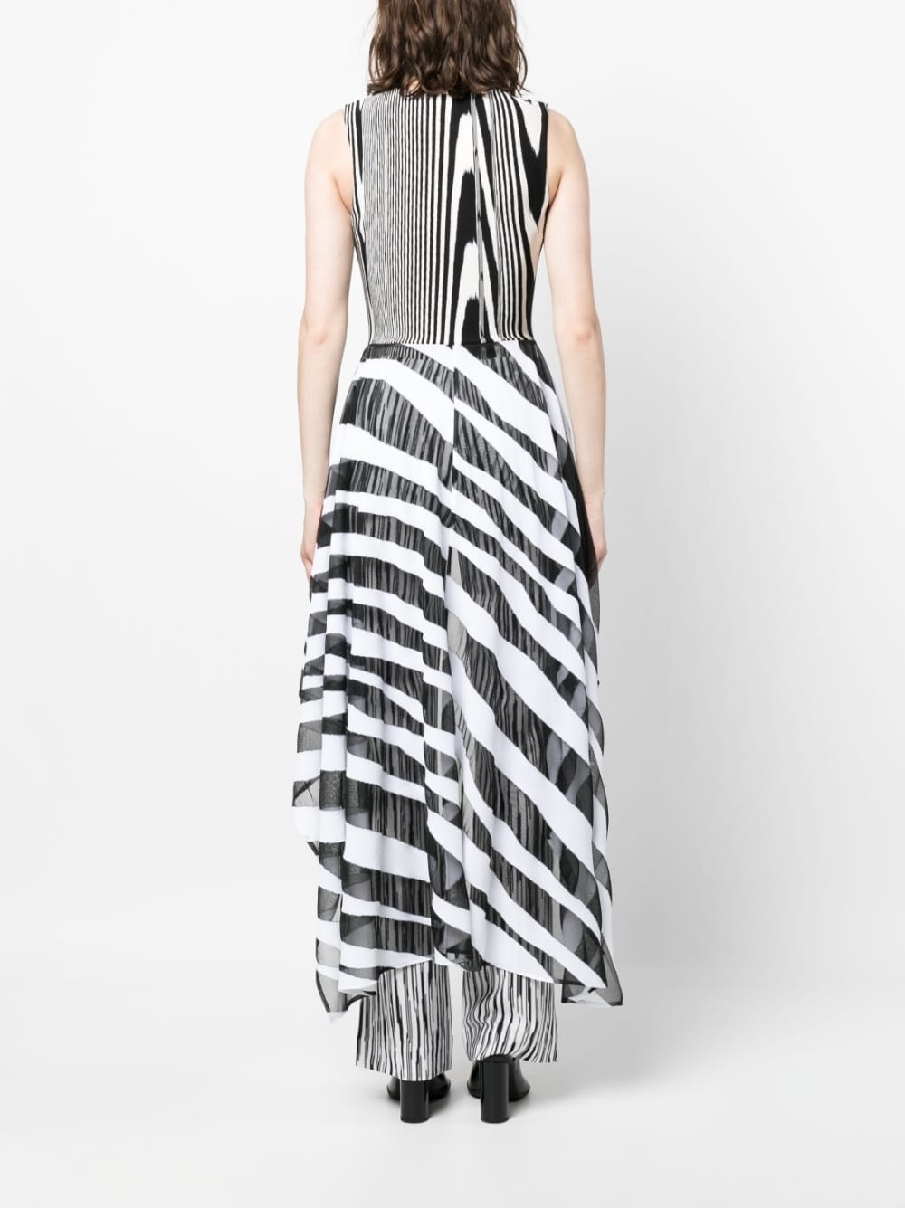 abstract-print sleeveless bodysuit - 4