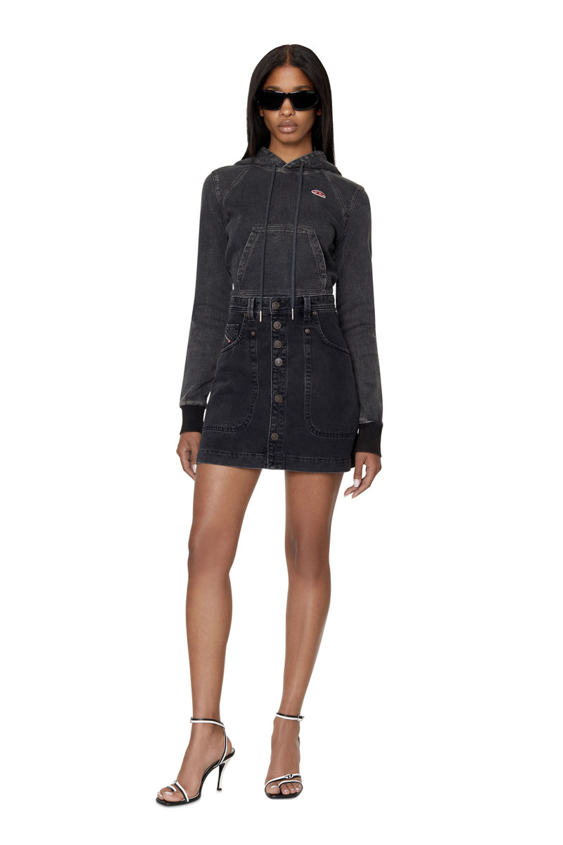 Diesel D-ANGY TRACK DENIM HOODIE outlook