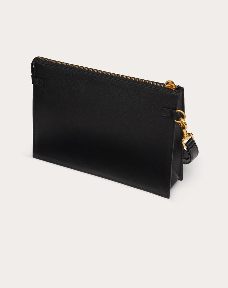 VLOGO SIGNATURE CALFSKIN POUCH 3
