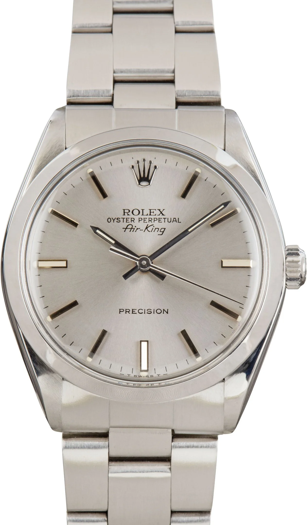 Pre-Owned Rolex Air-King 5500 Silver Index Dial - 1