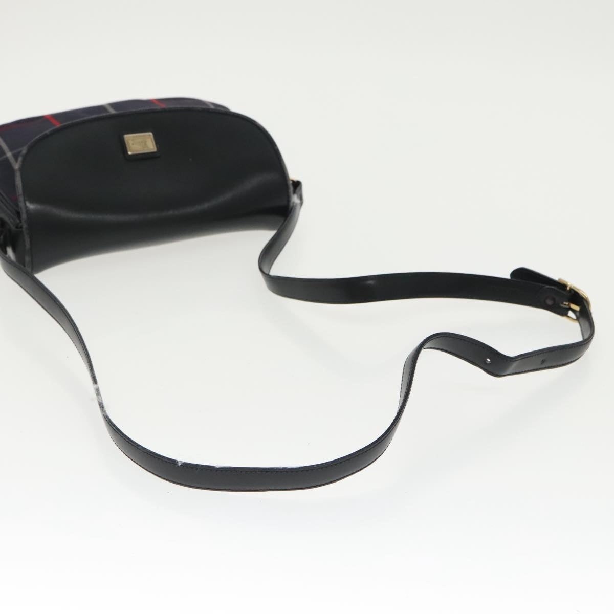 Burberry Nova Check Shoulder Bag Leather Navy Gold - 7