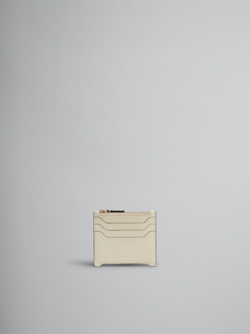 CREAM LEATHER TRUNKAROO CARD CASE 1