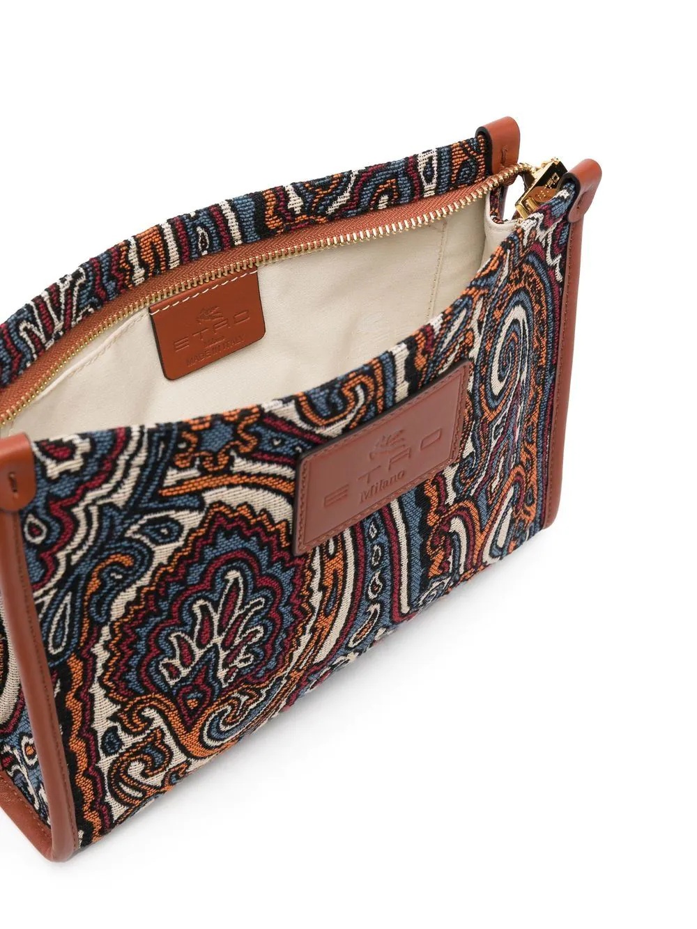 paisley-print clutch bag - 4