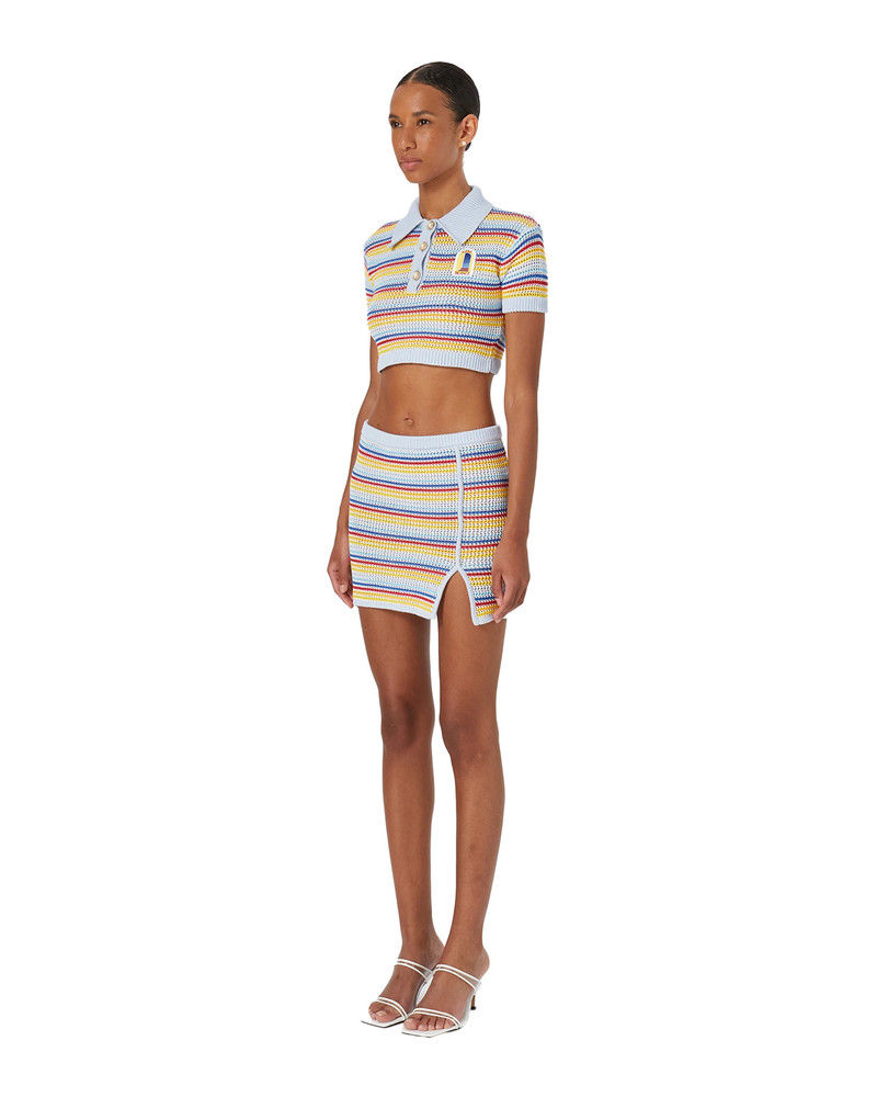 CASABLANCA Stripe Polo Top | Casablanca Paris outlook