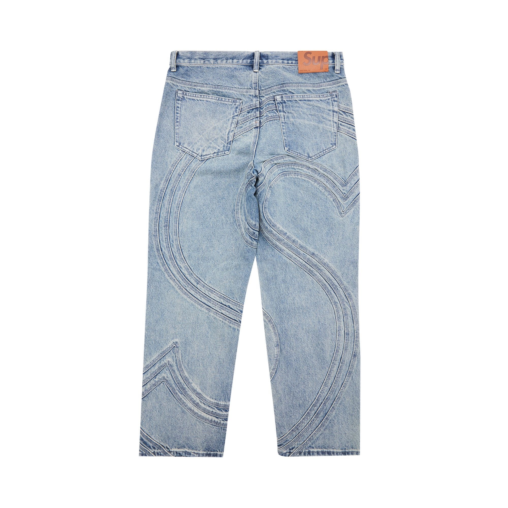 Supreme Supreme S Logo Loose Fit Jean 'Washed Blue' | REVERSIBLE