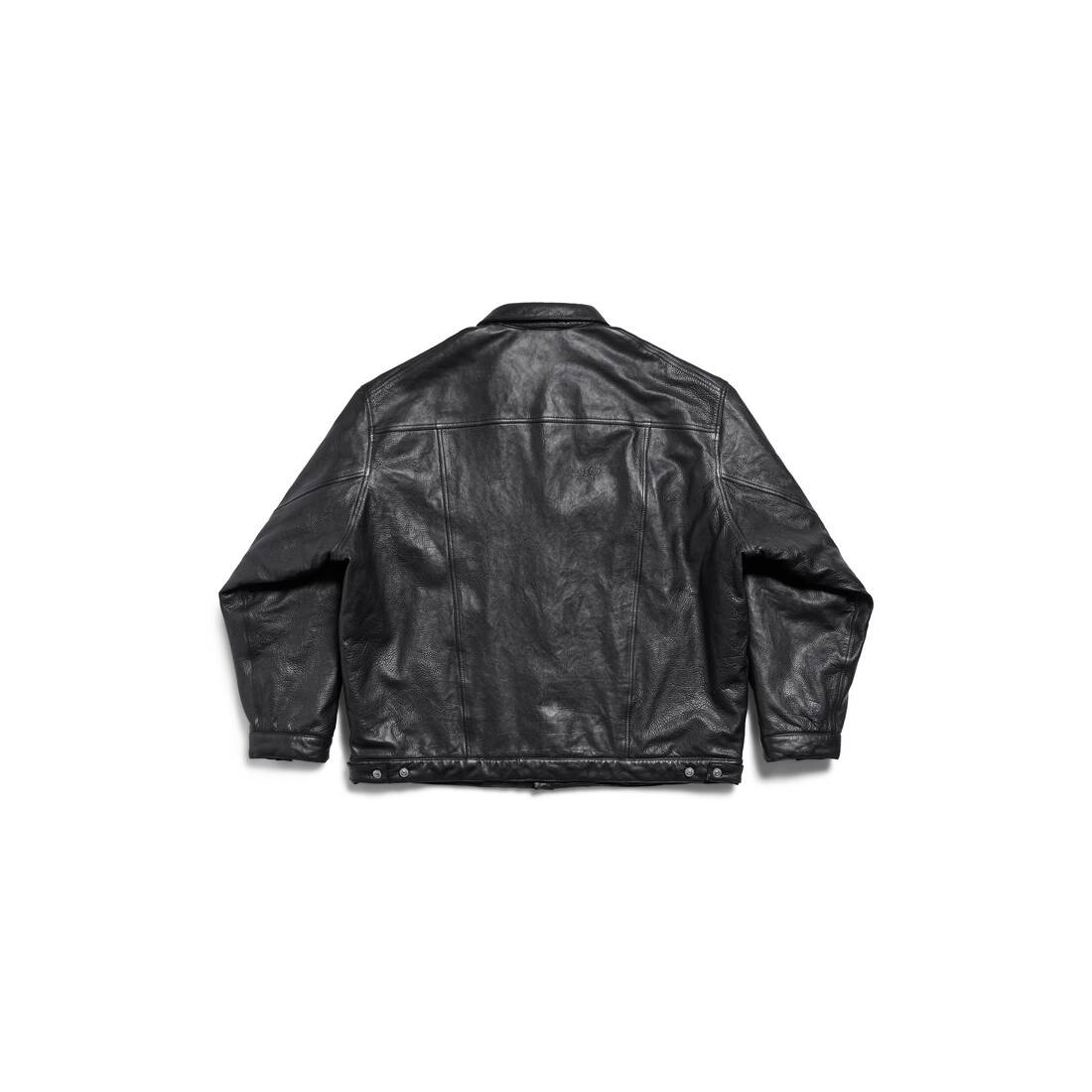Men's Oversized Padded Jacket in Black - 6