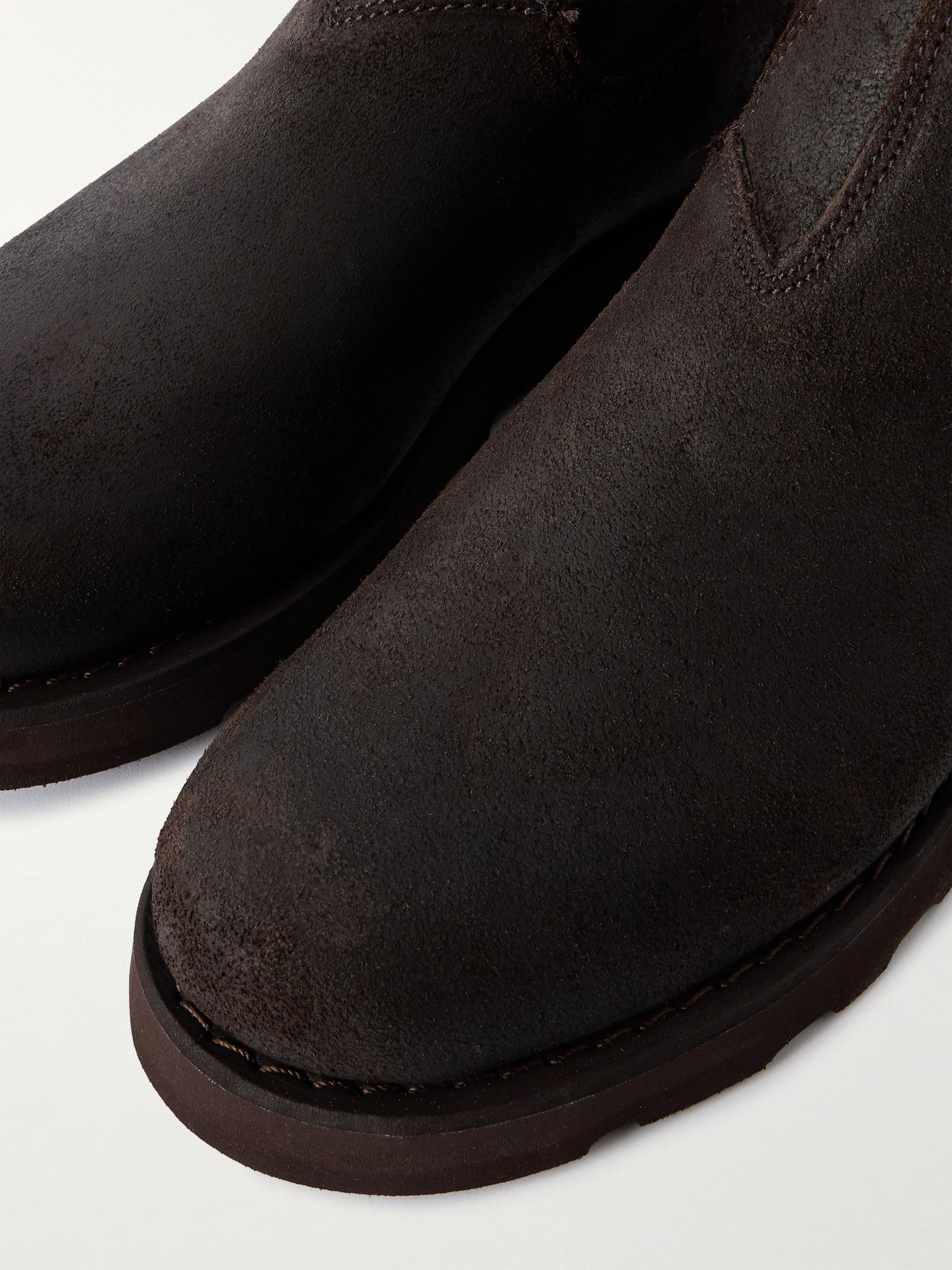 Yansa Waxed-Suede Chelsea Boots Brown - 5
