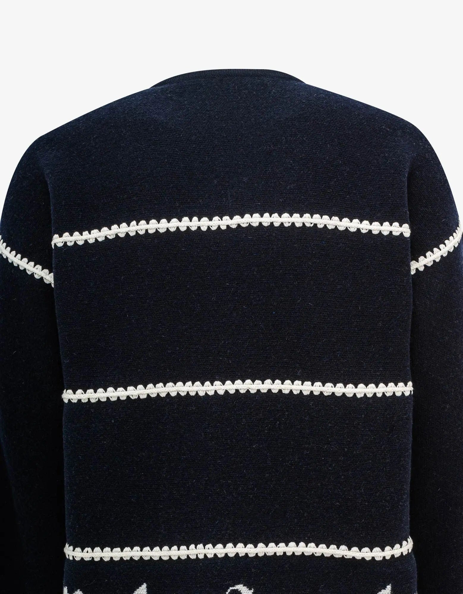 Palm Angels Navy Blue PA Monogram Stripe Sweater - 5
