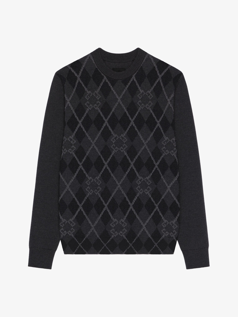 SWEATER IN MONOGRAM 72 ARGYLE WOOL 1