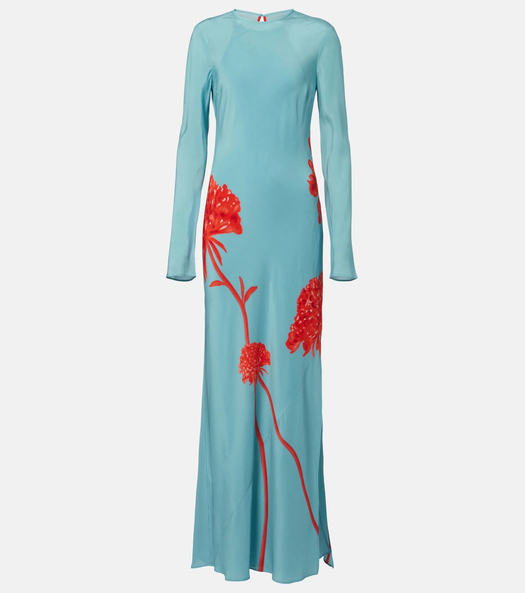 Amelie floral silk crêpe de chine maxi dress - 1