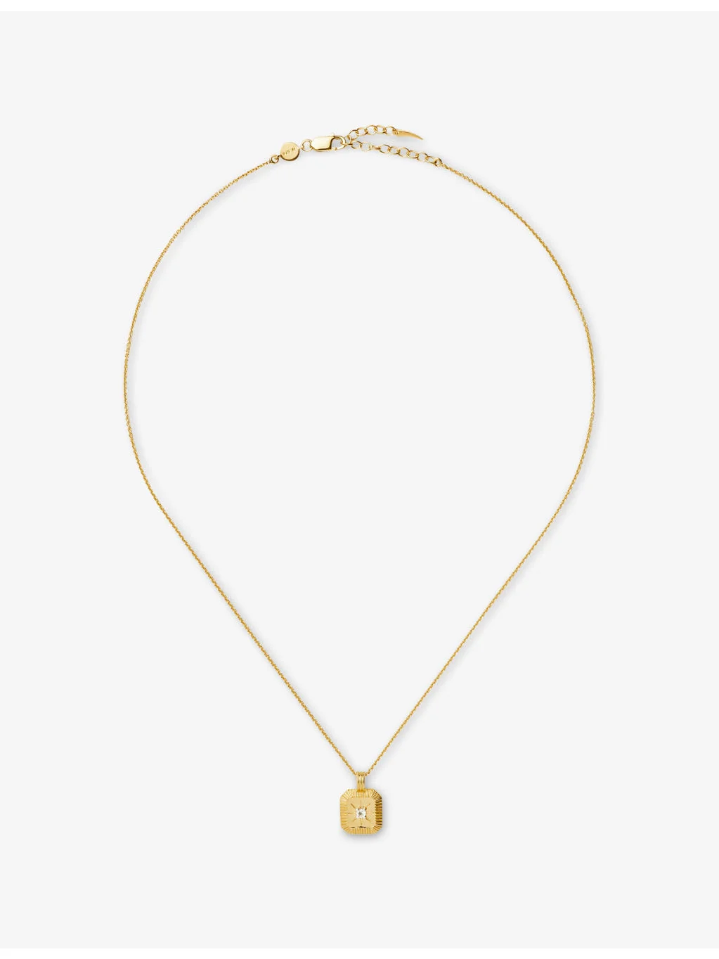 April Birthstone 18ct Gold Vermeil Sterling Silver Pendant Necklace - 1
