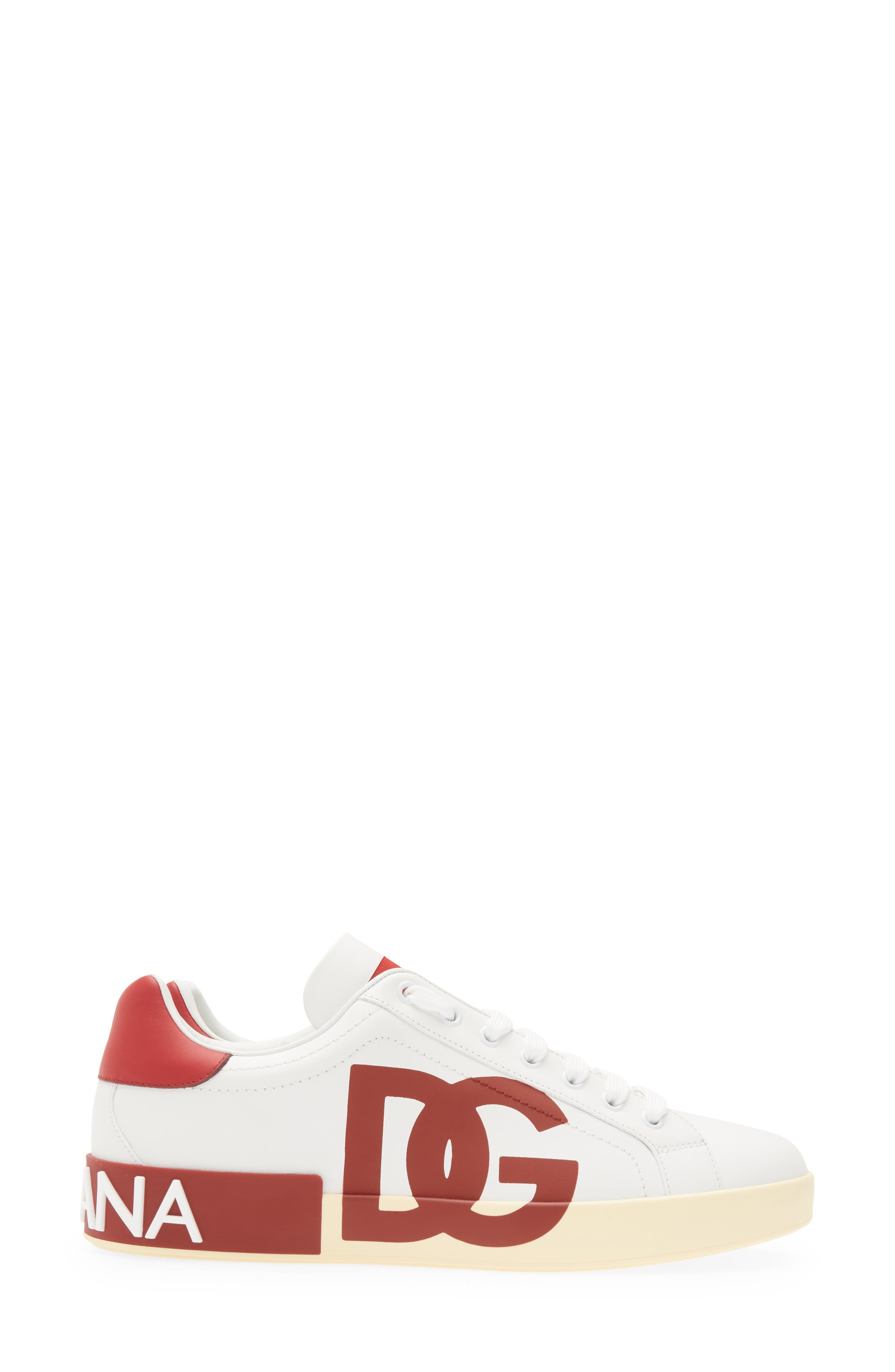 Dolce&Gabbana Portofino Sneaker in White/Poppy at Nordstrom - 3