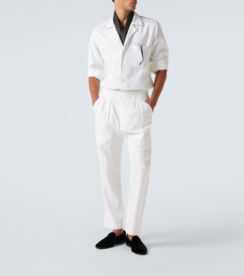 TOM FORD Cotton and silk straight pants outlook