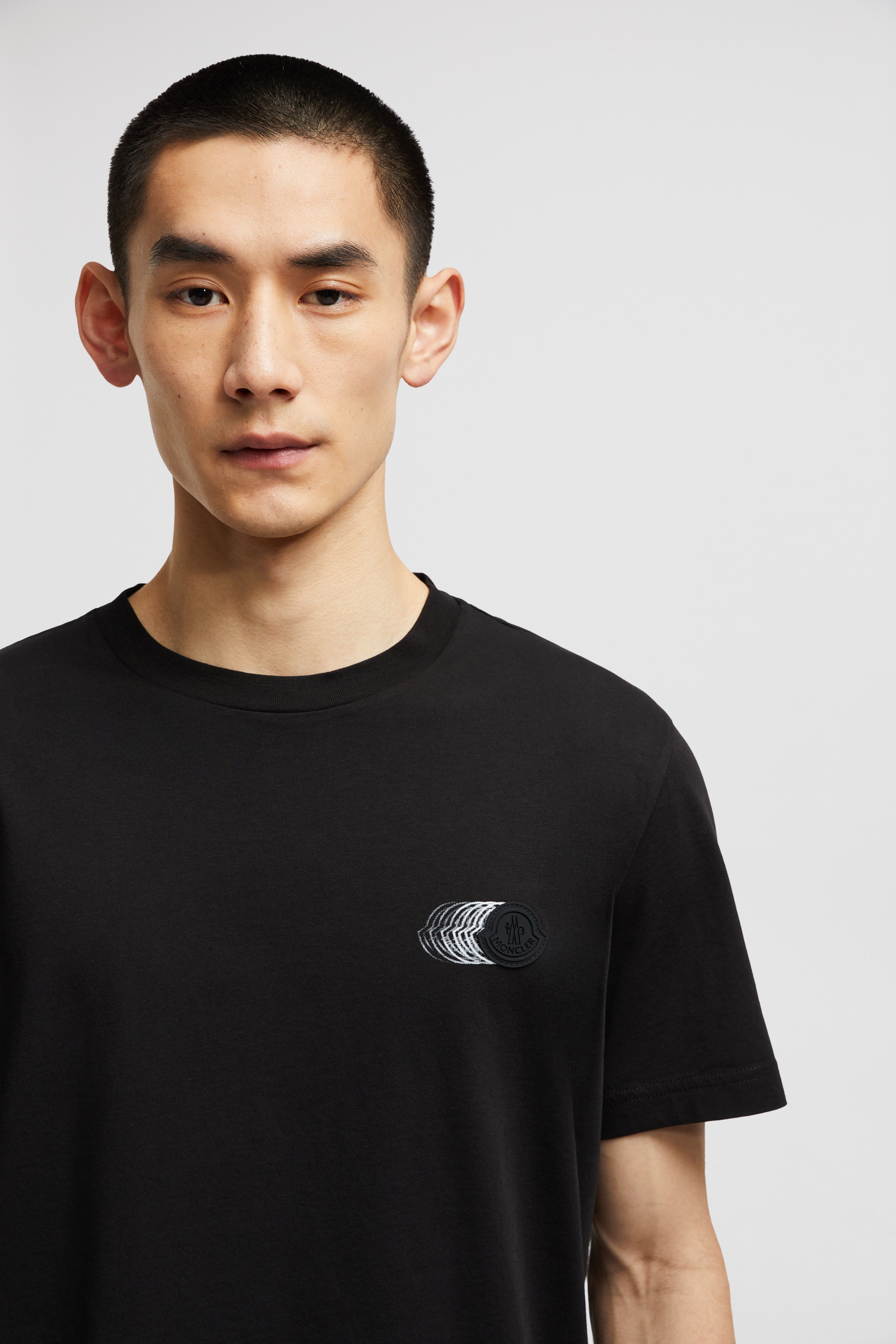 Faded Logo Motif Cotton T-Shirt - 4