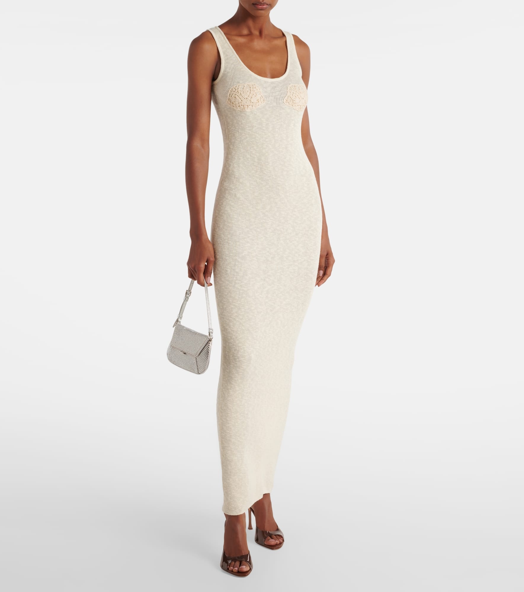 Crochet linen and cotton maxi dress - 2