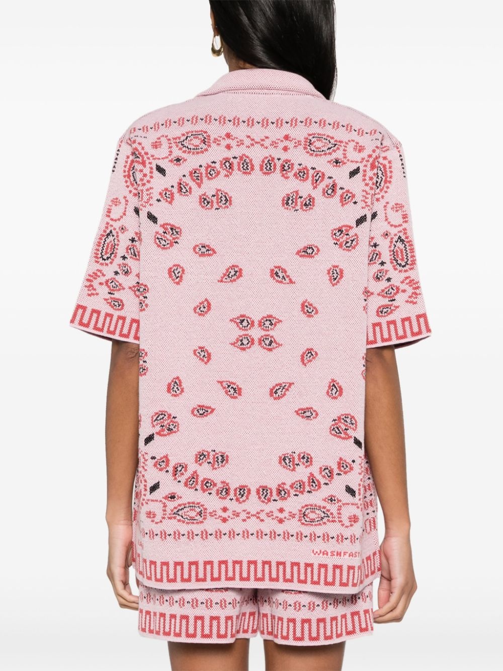 bandana knitted bowling shirt - 4
