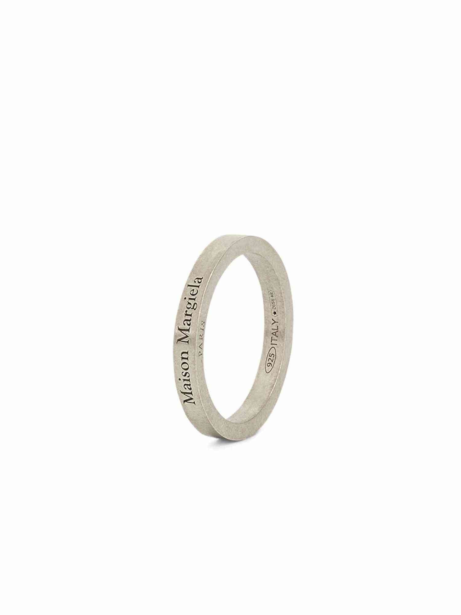 Margiela Logo Ring in Silver - 3