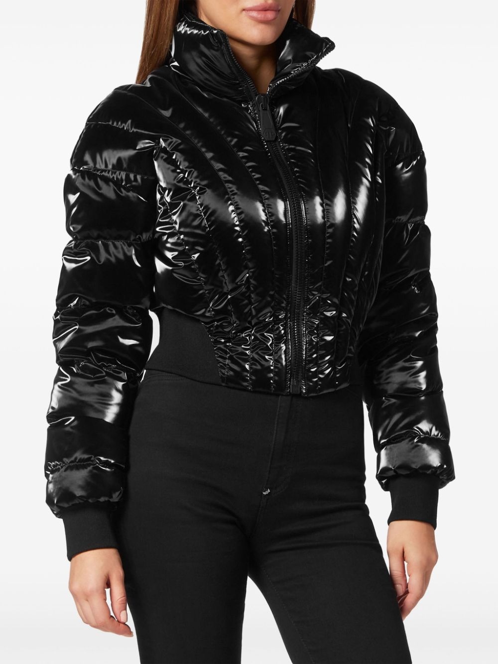 logo-print puffer jacket - 3