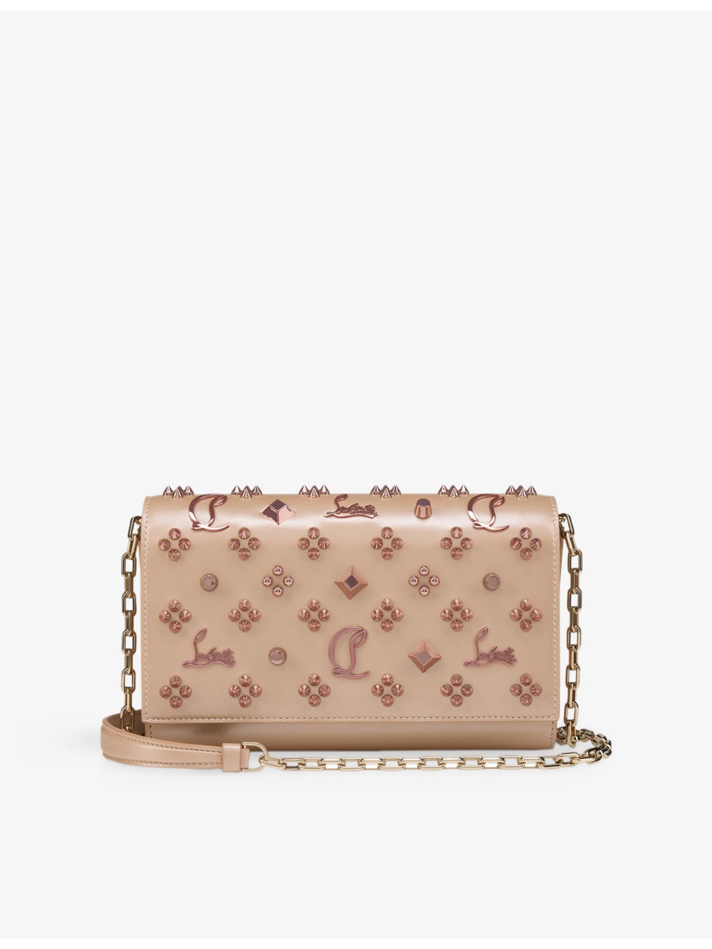 Paloma Pearlescent-Leather Clutch Bag - 1