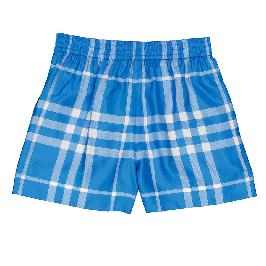 Burberry Silk Check Print Shorts - 5
