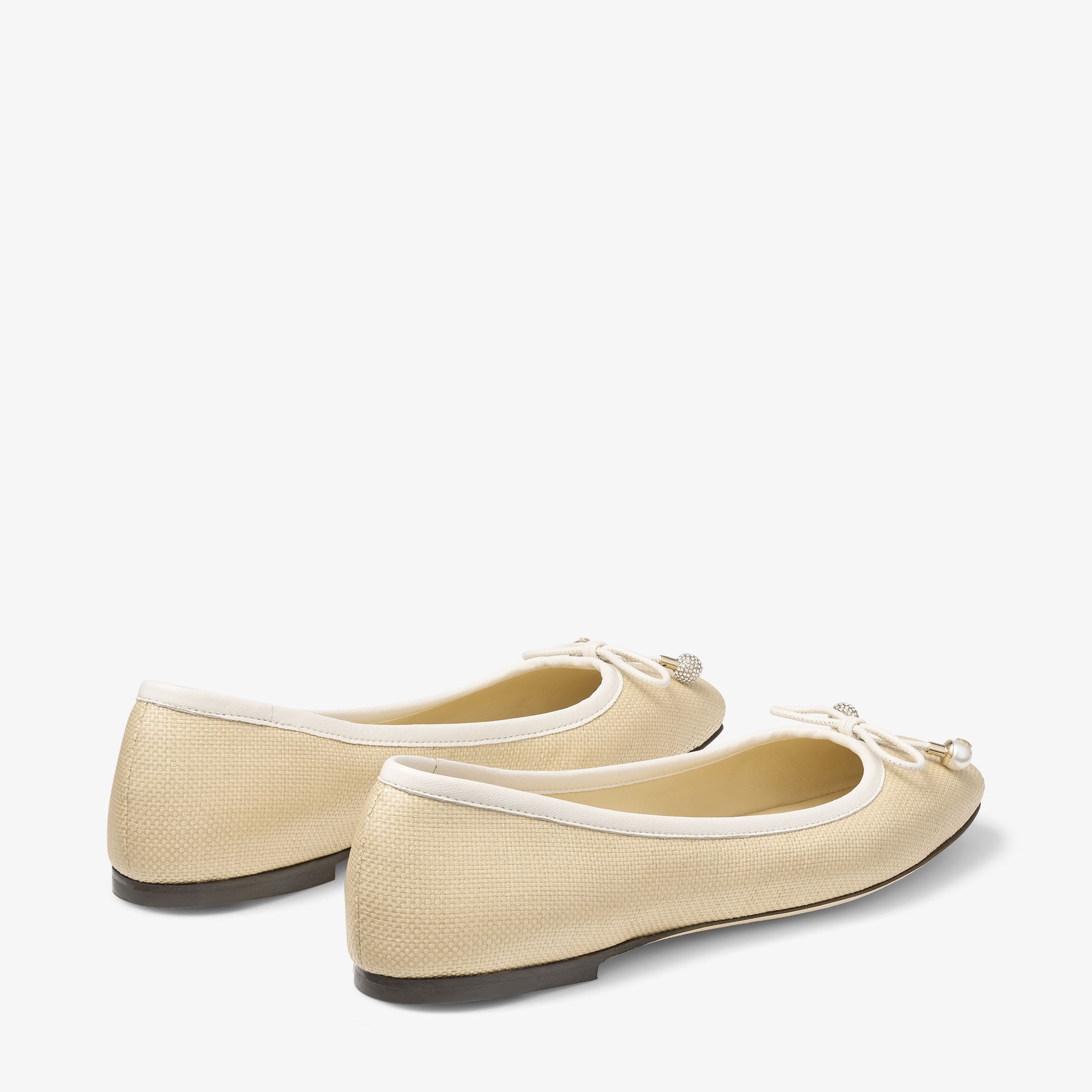 Elme Flat
Natural/Latte Raffia and Leather Flats - 5