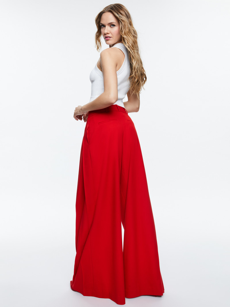 Alice + Olivia SIMON HIGH RISE WIDE LEG PLEATED TROUSER outlook