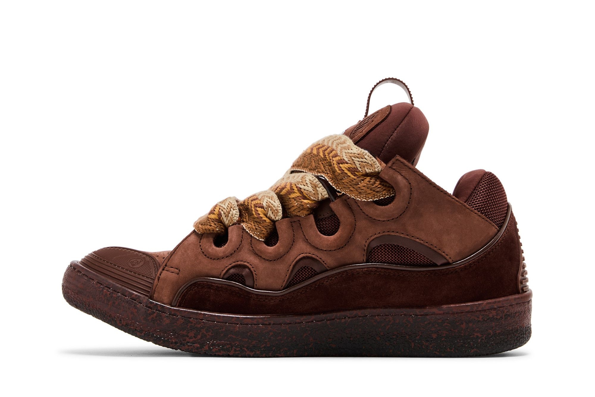 Lanvin Curb Sneakers 'Speckled Effect - Brown' - 3