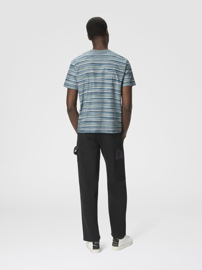 T-Shirt with Flame and Zigzag Pattern 3