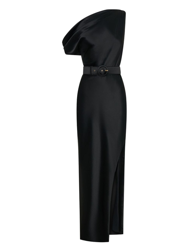 Eartha one-shoulder belted maxi dress 1