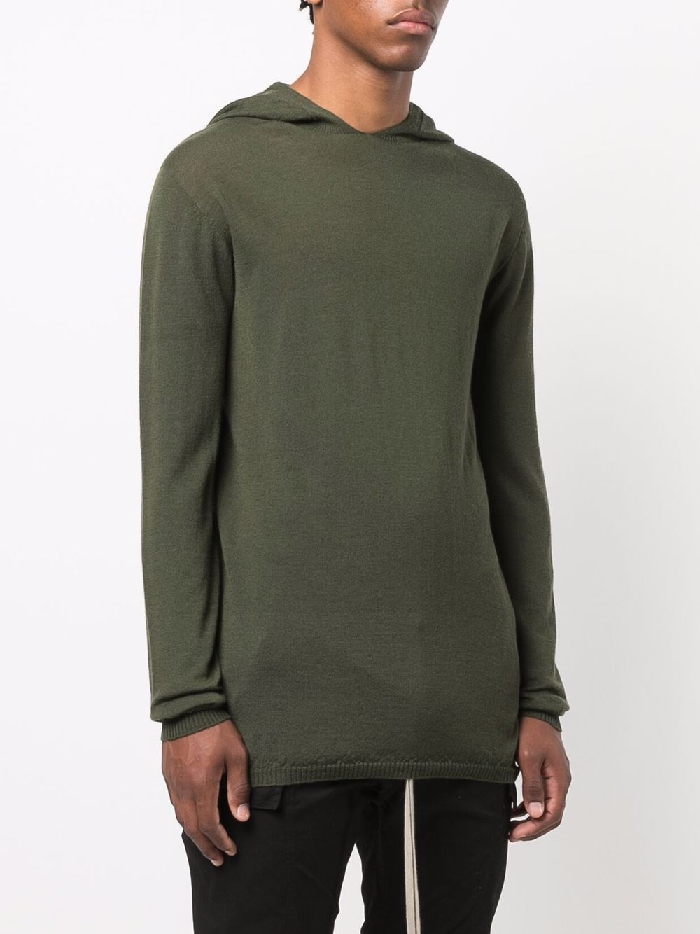 longline wool hoodie - 3