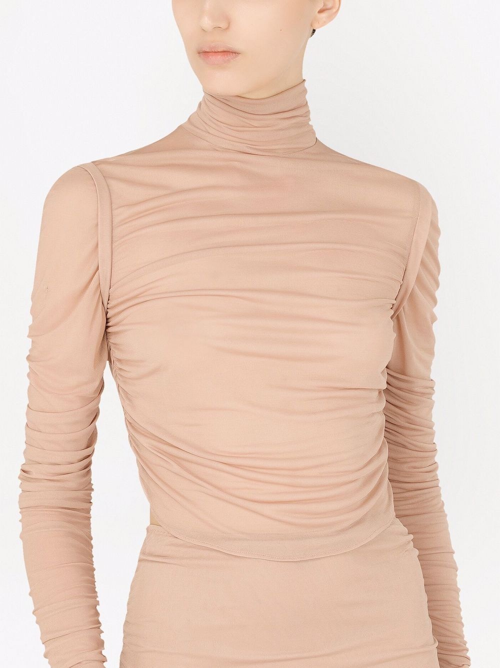 ruched roll-neck top - 5