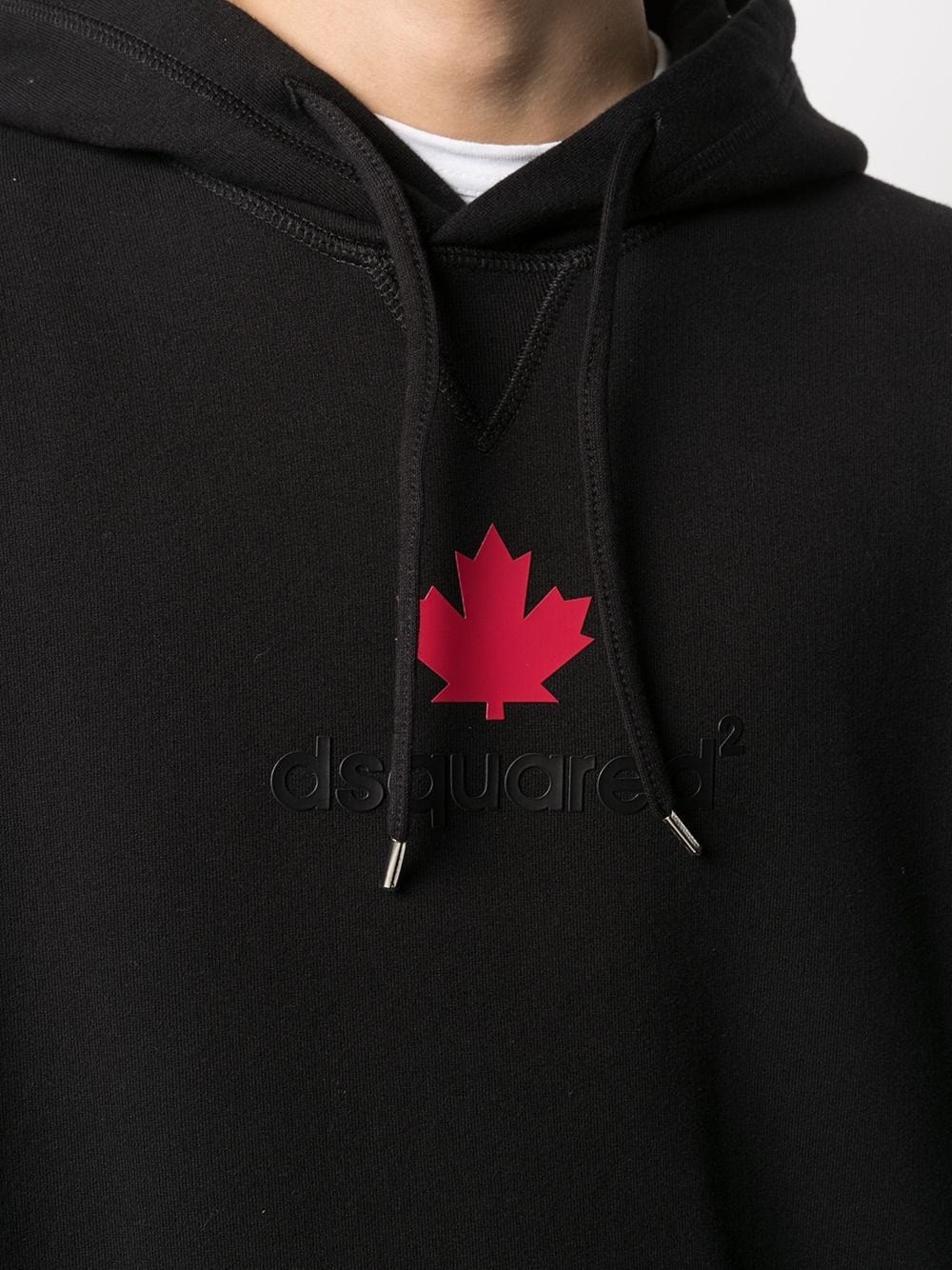 maple leaf-print hoodie - 5