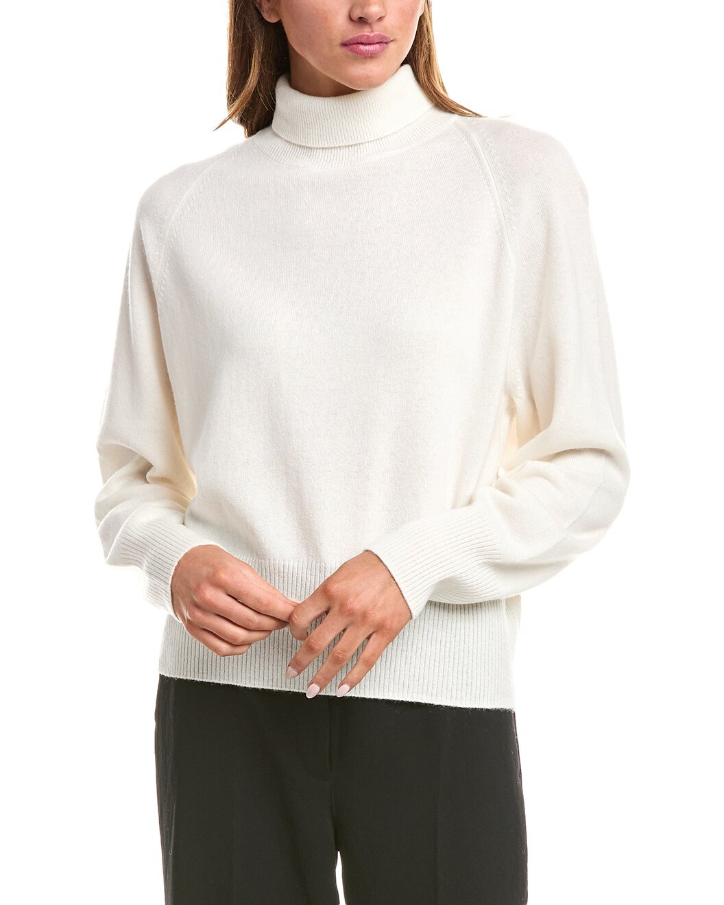 Vince Raglan Turtleneck Wool & Cashmere-Blend Sweater - 1