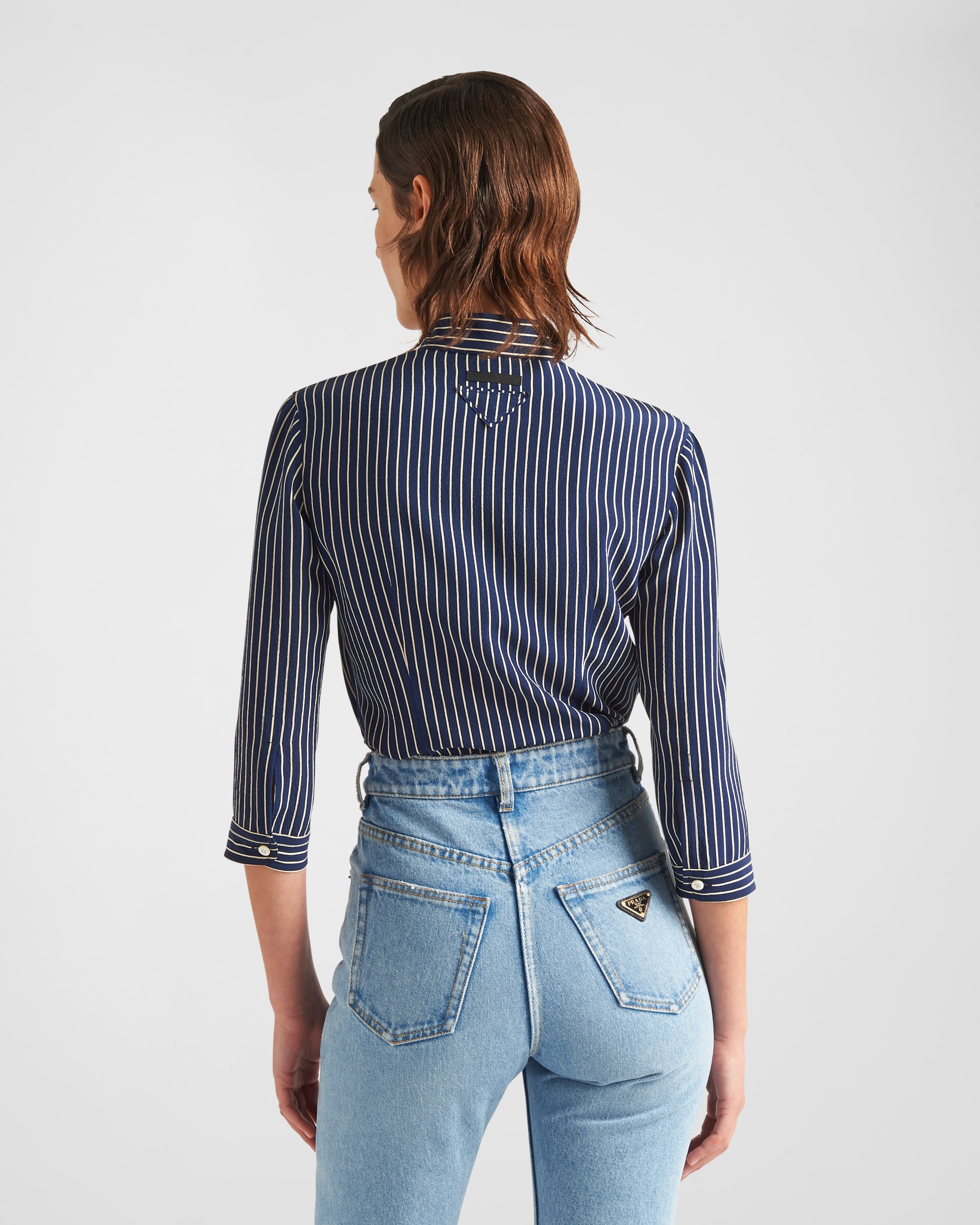 Striped marocain shirt - 5