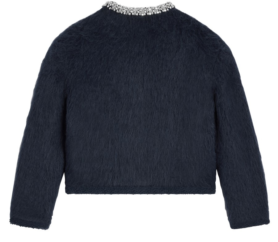 Embroidered cardigan in brushed mohair - 2